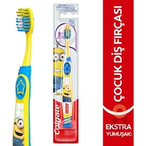 Colgate Minions 6+ Yaş Vakumlu Yapışkan Sap Ekstra Yumuşak Çocuk Diş Fırçası