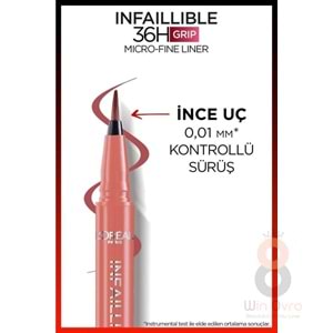 Loreal Paris Infaillible 36H Grip Micro Fine Eyeliner 03 Ancient Rose