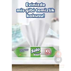 Solo Tüm Yüzeyler Islak Temizleme Havlusu Xl 80 Yaprak
