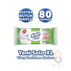 Solo Tüm Yüzeyler Islak Temizleme Havlusu Xl 80 Yaprak