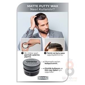 Morfose Ossion Flexible Hold Putty Kremsi Mat Wax 100 ml