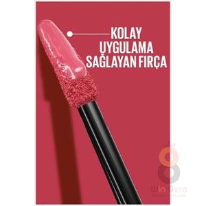Maybelline New York Super Stay Vinyl Ink Uzun Süre Kalıcı Likit Parlak Ruj 155 Upbeat