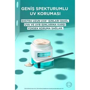 Loreal Paris Bright Reveal Koyu Leke Karşıtı, Cilt Tonu Eşitleyici Spf50 Nemlendirici Krem Niasinamid 50ml