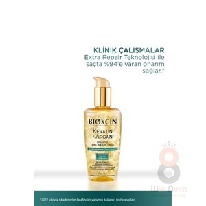 Bioxcin Keratin & Argan Onarıcı Saç Bakım Yağı 150 ml Yıpranmış ve Hasar Görmüş Saçlar