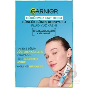 Garnier Saf Ve Temiz Bha Niasinamid Günlük Güneş Koruyucu Fluid Yüz Kremi Spf50 40ml