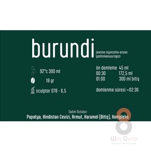 Pines Micro Roastery - Burundi Gashinkanwa Filtre Çekirdek Kahve