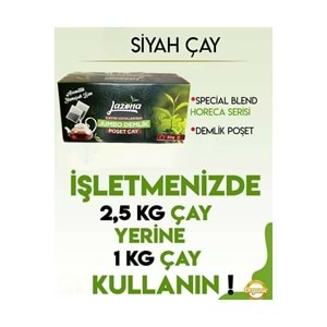 Lazona Jumbo Demlik Poşet Siyah Çay 30 gr. 50'li