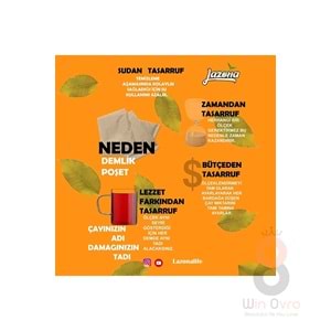 Lazona Jumbo Demlik Poşet Siyah Çay 30 gr. 50'li