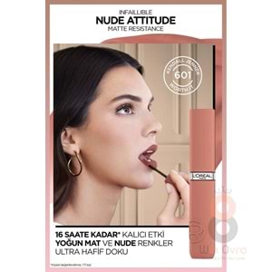 Loreal Paris Infaillible Matte Resistance Likit Mat Ruj - 630 Rose Heat