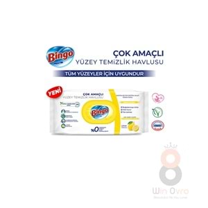 Bingo Yüzey Temizleme Havlusu Limon Kokulu 96 Adetli 1 Paket