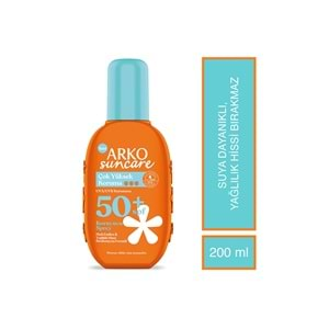 Arko Suncare Spf50 Çok Yüksek Korumalı Vücut Güneş Spreyi 200 ml