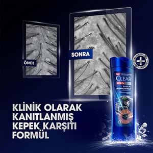Clear Men Şampuan Yoğun Arındırıcı Kömür Kepeğe Karşı Etkili 350 ml