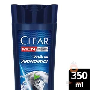 Clear Men Şampuan Yoğun Arındırıcı Kömür Kepeğe Karşı Etkili 350 ml