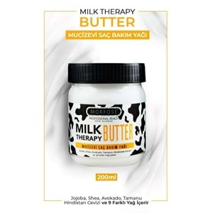 Morfose Milk Therapy Butter Oil Mucizevi Saç Bakım Yağı 200 ml - Saç Dökülmesi Önleyici, Besleyici, Onarıcı