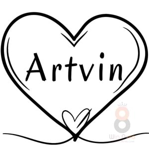 Win Ovro Premium Ultra Beyaz Porselen Kupa Bardak Çift Yönlü Baskılı - Artvin