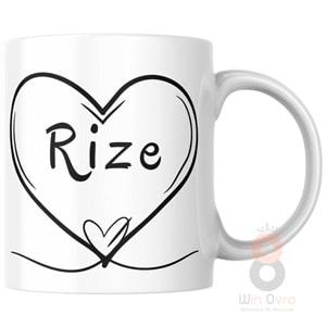 Win Ovro Premium Ultra Beyaz Porselen Kupa Bardak Çift Yönlü Baskılı - Rize