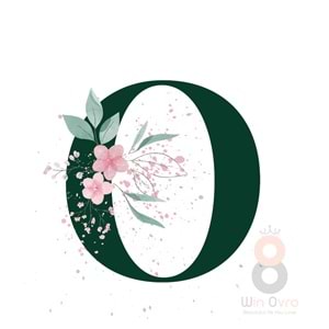 Win Ovro Premium Ultra Beyaz Porselen Kupa Bardak Çift Yönlü Baskılı - O Harf