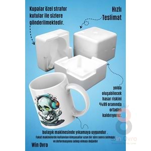 Win Ovro Premium Beyaz Porselen Hediye Kupa Bardak Çift Yön Baskı - Ruh Melodisi Ölümsüz Ritim