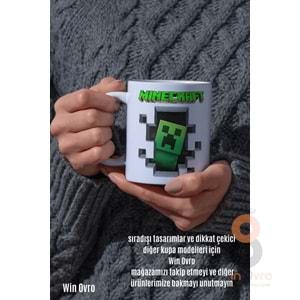 Win Ovro Premium Beyaz Porselen Hediye Çift Yön Baskılı Kupa Bardak - Minecraft 02