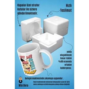 Win Ovro Premium Beyaz Porselen Hediye Çift Yön Baskılı Kupa Bardak - Let Me Chill Today