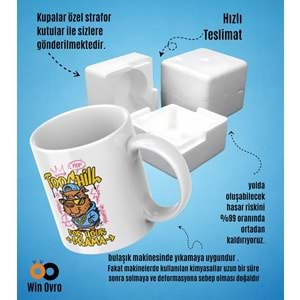 Win Ovro Premium Beyaz Porselen Hediye Çift Yön Baskılı Kupa Bardak - Too Chill For Your Drama