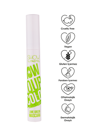 Show By Pastel Show Your Color Mascara - Maskara 12 Lime Green 10 ml