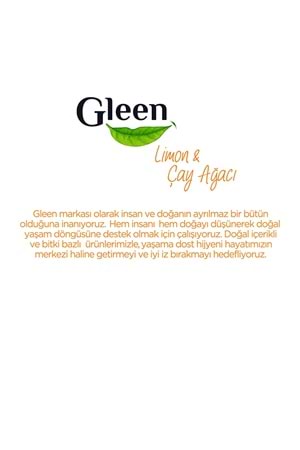 Gleen Organik Içerikli Vegan 1 Lt Limon-çay Ağacı Sprey Yüzey Temizleyici