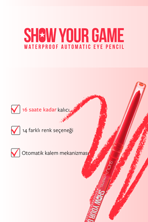 Show By Pastel Show Your Game Waterproof Gel Eye Pencil - Suya Dayanıklı Jel Göz Kalemi 409 0.28 g