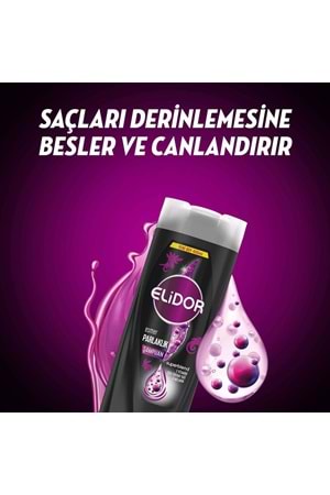 Elidor Superblend Saç Bakım Şampuanı Esmer Parlaklık E Vitamini Chia Tohumu Yağı Melanin 400 ml
