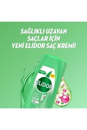 Elidor Superblend Serum Saç Bakım Kremi Sağlıklı Uzayan Saçlar Biotin Argan Yağı & Keratin 350 Ml