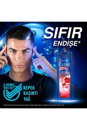 Clear Men Kepeğe Karşı Etkili Şampuan Hızlı Stil 2'si 1 Arada Kolay Şekil Alan Saçlar 350 ml