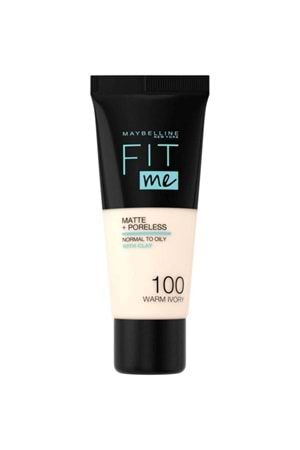 Maybelline New York Fit Me Matte Poreless Fondöten - 100 Warm Ivory