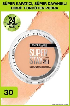 Maybelline New York Superstay Hibrit Pudra-fondöten - 30