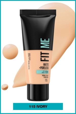 Maybelline New York Fit Me Matte+poreless Fondöten - 115 Ivory