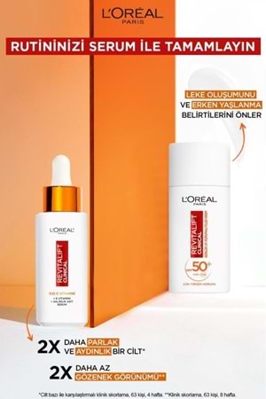 Loreal Paris Revitalift Clinical Spf 50+ Günlük Yüksek Uv Korumalı Yüz Güneş Kremi 50ml