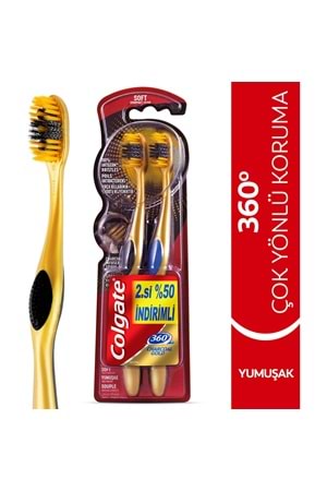 Colgate 360 Gold Diş Fırçası Yumuşak 1+1