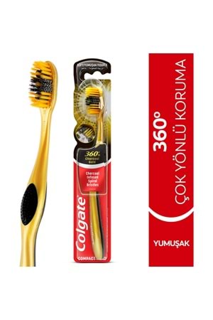 Colgate 360 Charcoal Gold Yumuşak Diş Fırçası