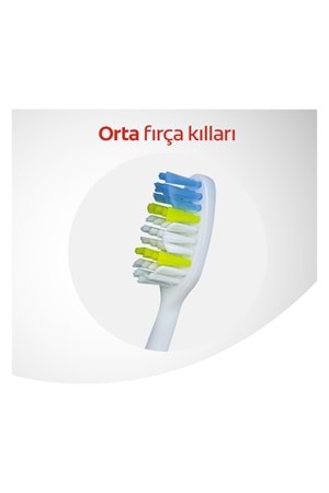 Colgate Extra Clean Dil Temizleyicili Arka Dişlere Uzanan Orta Diş Fırçası 1+1