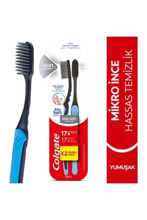 Colgate Mikro İnce Charcoal Derin ve Hassas Temizlik Yumuşak Diş Fırçası