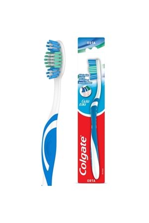 Colgate Üçlü Etki Dil Temizleyicili Arka Dişlere Uzanan Orta Diş Fırçası