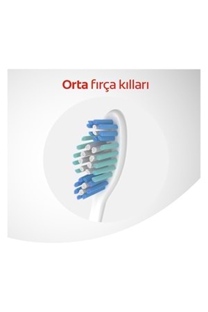 Colgate Üçlü Etki Dil Temizleyicili Arka Dişlere Uzanan Orta Diş Fırçası