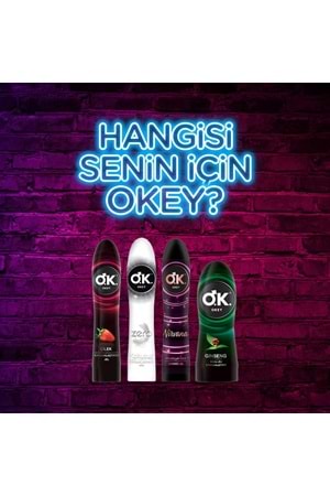 Okey Kayganlaştırıcı Jel – Çilekli 100ml