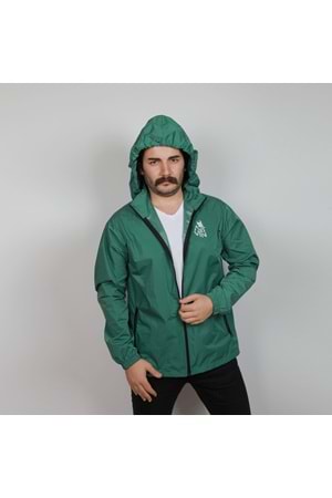 Artvin Logo Baskılı Yağmurluk Yeşil L Beden