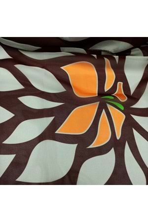 Artvin Zambağı Şifon Fular Kahverengi 35X165 Cm