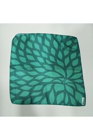 Artvin Zambağı Şifon Eşarp Turkuaz 50X50 Cm