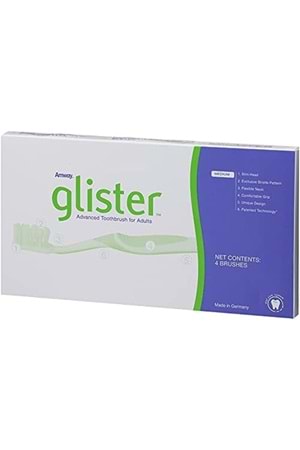 Amway Glister Advanced Toothbrush (4 Brushes) Diş Fırçası Medium 4 lü Paket