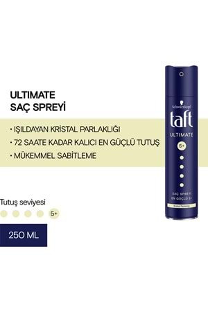 Taft Ultımate Sprey 250 Ml Kalıcı Tutuş Saç Spreyi