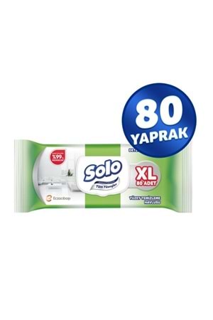 Solo Tüm Yüzeyler Islak Temizleme Havlusu Xl 80 Yaprak