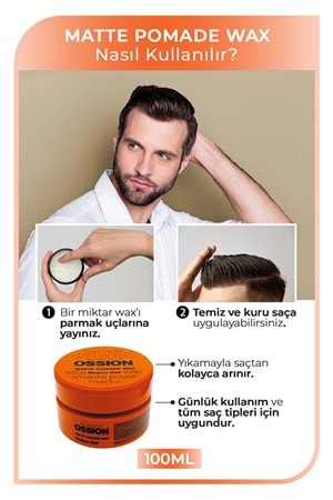 Morfose Ossion Medium Hold Pomade Krem Mat Wax 100 ml