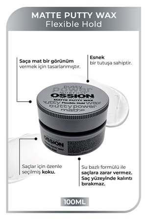 Morfose Ossion Flexible Hold Putty Kremsi Mat Wax 100 ml